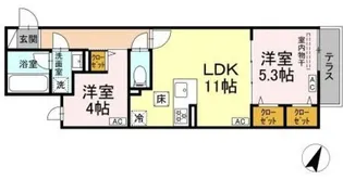 セレスティア上鷺宮II【1階】の間取り