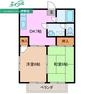 コーポリヨム【2階】の間取り