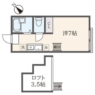 グリーンヒルズ横濱【2階】の間取り