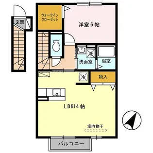 ショコラール・シューA【2階】の間取り