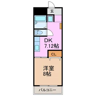 カラタケハイツ【4階】の間取り