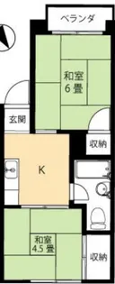 東長崎マイコーポ【2階】の間取り