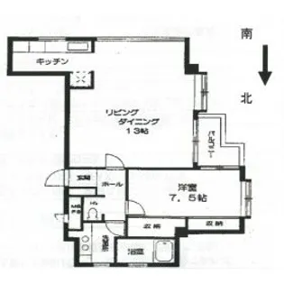 マンション芝白金【7階】の間取り