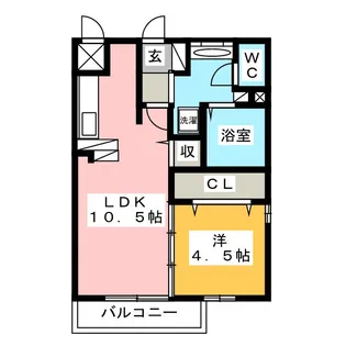 タウンコート堀木【2階】の間取り