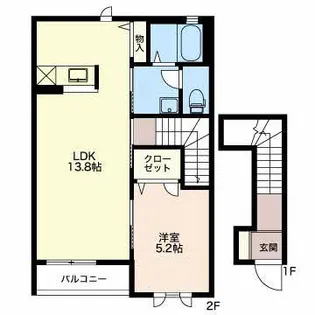 ハッピー8 G【2階】の間取り