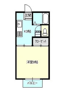 アプロード東手城B【2階】の間取り