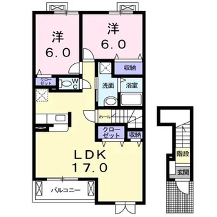 さくら B棟【2階】の間取り