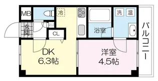ハイツ広瀬【1階】の間取り