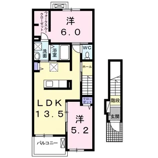 K’s HarmonyI【2階】の間取り