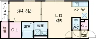 R.force朝日町(アールフォースアサヒチョウ)【3階】の間取り