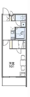 レオパレスライジングサン【3階】の間取り