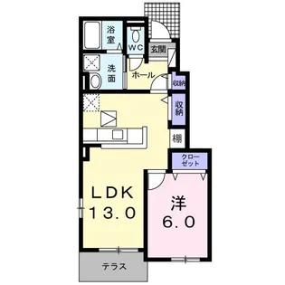ルミナス桜瀬【1階】の間取り