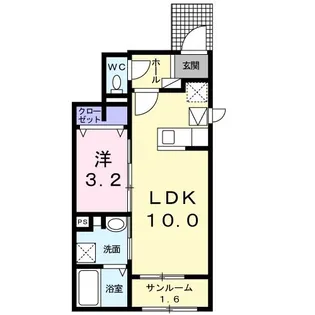 ブリーズB【1階】の間取り