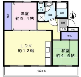 すすき野第2団地第1住宅8-15【5階】の間取り
