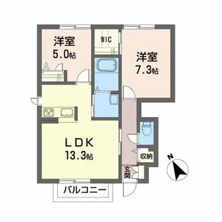 アトリエールA【1階】の間取り