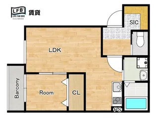 LFB APARTMENT国衙【1階】の間取り