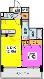 プレジデント正弥久留米駅前【6階】の間取り