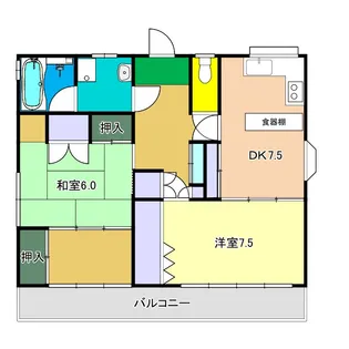 比島メゾンドプチパン【2階】の間取り