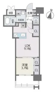 RJRプレシア百年橋【13階】の間取り