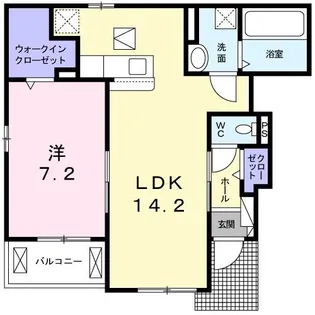 スカイノート・ウエスト【1階】の間取り