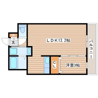 パルメゾン高砂I【3階】の間取り