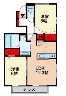 ソレール シュウ【1階】の間取り