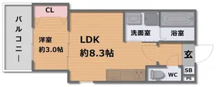 ルシェリア山科【3階】の間取り