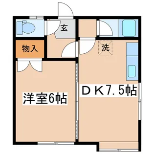 コーポ浪岡【1階】の間取り
