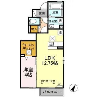 ロードサイド葵 B【1階】の間取り