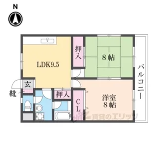 富尾マンション【4階】の間取り