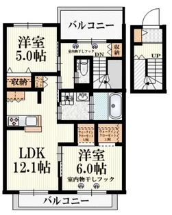 グリーンテラス上水本町 ノース【2階】の間取り