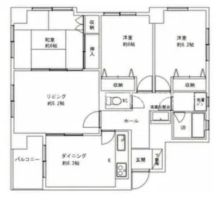 横浜コスタセイス【5階】の間取り