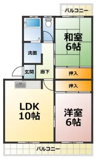 パープルシャトーA棟【1階】の間取り