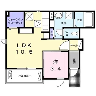 グランドソレイユ戸石【1階】の間取り