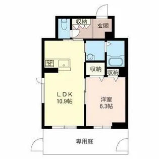 ペル・カメリア【1階】の間取り