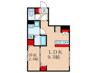 タスキsmart中野【1階】の間取り