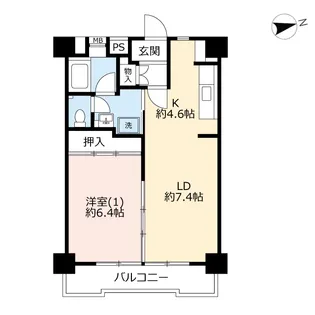 UR前田町【5階】の間取り