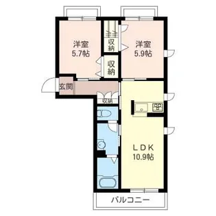 カーサ クレール【1階】の間取り