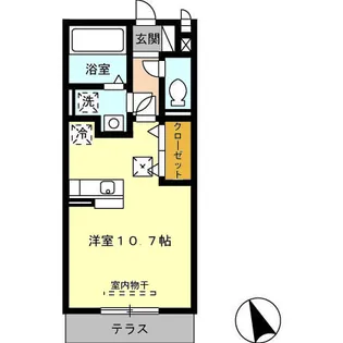 ラ・ステュディオ【1階】の間取り