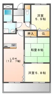 クオリティ五月が丘【2階】の間取り