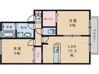 Green Valley 香里ヶ丘 A棟【1階】の間取り