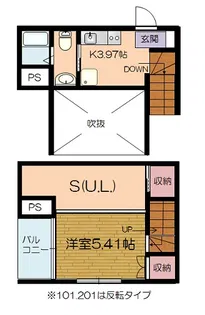 ヒューマンスクエア厨川【1階】の間取り