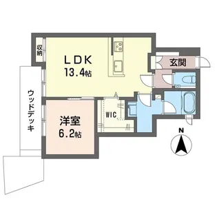 シュプロス元住吉【1階】の間取り