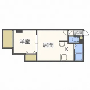 パークヒルズ中央411【10階】の間取り
