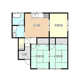 森嶋アパート【1階】の間取り