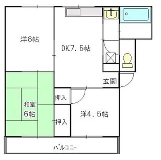 北谷ビル【3階】の間取り