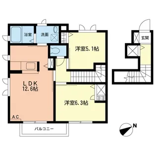 ドエルSENII【2階】の間取り
