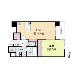 グレンパーク梅田北【12階】の間取り