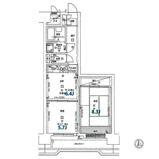 ライオンズマンション清水台【3階】の間取り