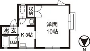 アプリーレ93B棟【2階】の間取り